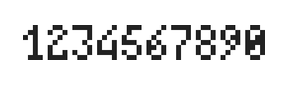 4×7数字点阵字体 ddN47AB1965