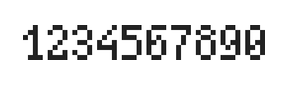 4×7数字点阵字体 ddN47AB1967