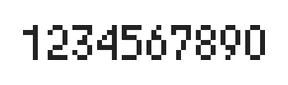 4×7数字点阵字体 ddN47AB1969