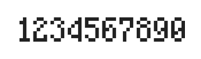 4×7数字点阵字体 ddN47AB1973