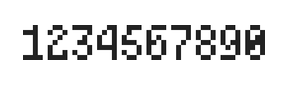 4×7数字点阵字体 ddN47AB1975