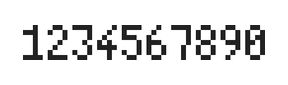 4×7数字点阵字体 ddN47AB1976