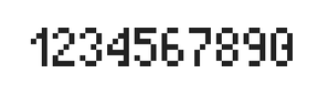 4×7数字点阵字体 ddN47AB1978