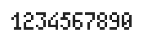4×7数字点阵字体 ddN47AB1979