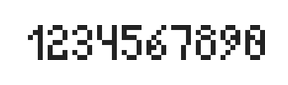 4×7数字点阵字体 ddN47AB1983