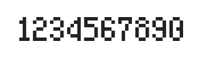 4×7数字点阵字体 ddN47AB1984