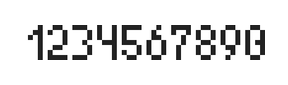 4×7数字点阵字体 ddN47AB1990