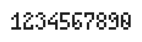 4×7数字点阵字体 ddN47AB1991