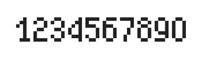 4×7数字点阵字体 ddN47AB1992