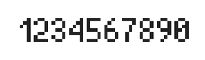 4×7数字点阵字体 ddN47AB1994