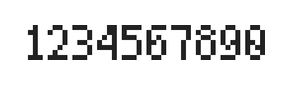 4×7数字点阵字体 ddN47AB1995