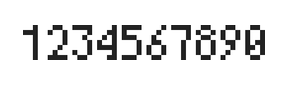 4×7数字点阵字体 ddN47AB1996