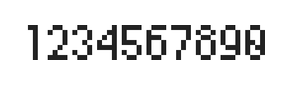 4×7数字点阵字体 ddN47AB1997