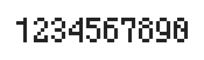 4×7数字点阵字体 ddN47AB1998