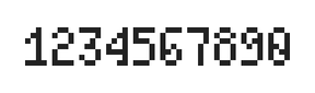 4×7数字点阵字体 ddN47AB2000