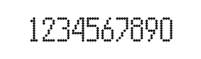 5×10数字点阵字体 ddN510AA0004