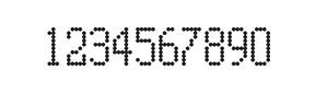 5×10数字点阵字体 ddN510AA0005