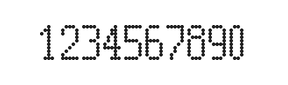 5×10数字点阵字体 ddN510AA0006