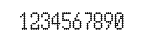 5×10数字点阵字体 ddN510AA0007