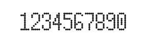 5×10数字点阵字体 ddN510AA0009