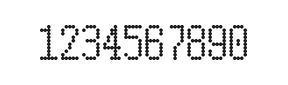 5×10数字点阵字体 ddN510AA0011