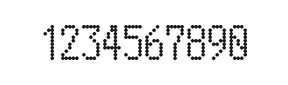 5×10数字点阵字体 ddN510AA0012