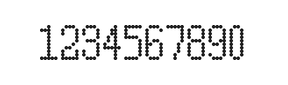 5×10数字点阵字体 ddN510AA0017