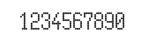 5×10数字点阵字体 ddN510AA0018