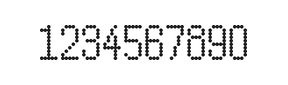 5×10数字点阵字体 ddN510AA0020