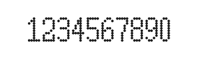 5×10数字点阵字体 ddN510AA0021