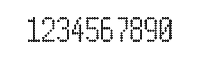 5×10数字点阵字体 ddN510AA0025