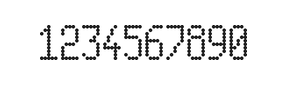 5×10数字点阵字体 ddN510AA0026