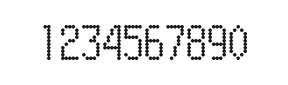 5×10数字点阵字体 ddN510AA0029