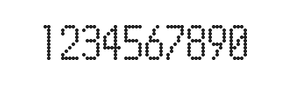 5×10数字点阵字体 ddN510AA0035
