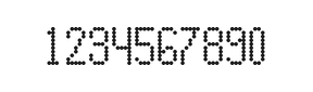 5×10数字点阵字体 ddN510AA0036