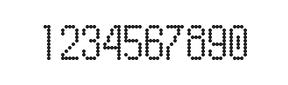 5×10数字点阵字体 ddN510AA0038