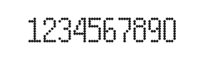 5×10数字点阵字体 ddN510AA0039