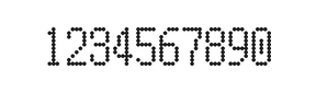 5×10数字点阵字体 ddN510AA0040