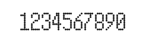 5×10数字点阵字体 ddN510AA0045
