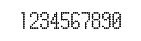 5×10数字点阵字体 ddN510AA0046