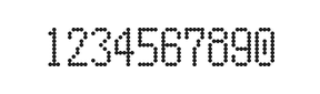 5×10数字点阵字体 ddN510AA0058