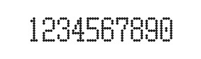 5×10数字点阵字体 ddN510AA0061