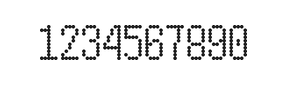 5×10数字点阵字体 ddN510AA0063