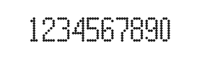 5×10数字点阵字体 ddN510AA0065
