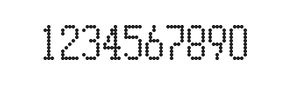 5×10数字点阵字体 ddN510AA0070
