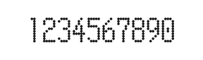 5×10数字点阵字体 ddN510AA0071