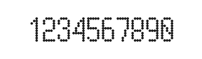 5×10数字点阵字体 ddN510AA0073