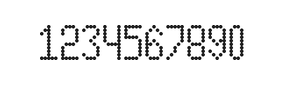 5×10数字点阵字体 ddN510AA0074
