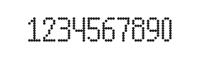 5×10数字点阵字体 ddN510AA0075