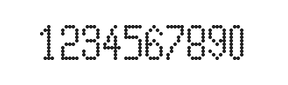 5×10数字点阵字体 ddN510AA0077